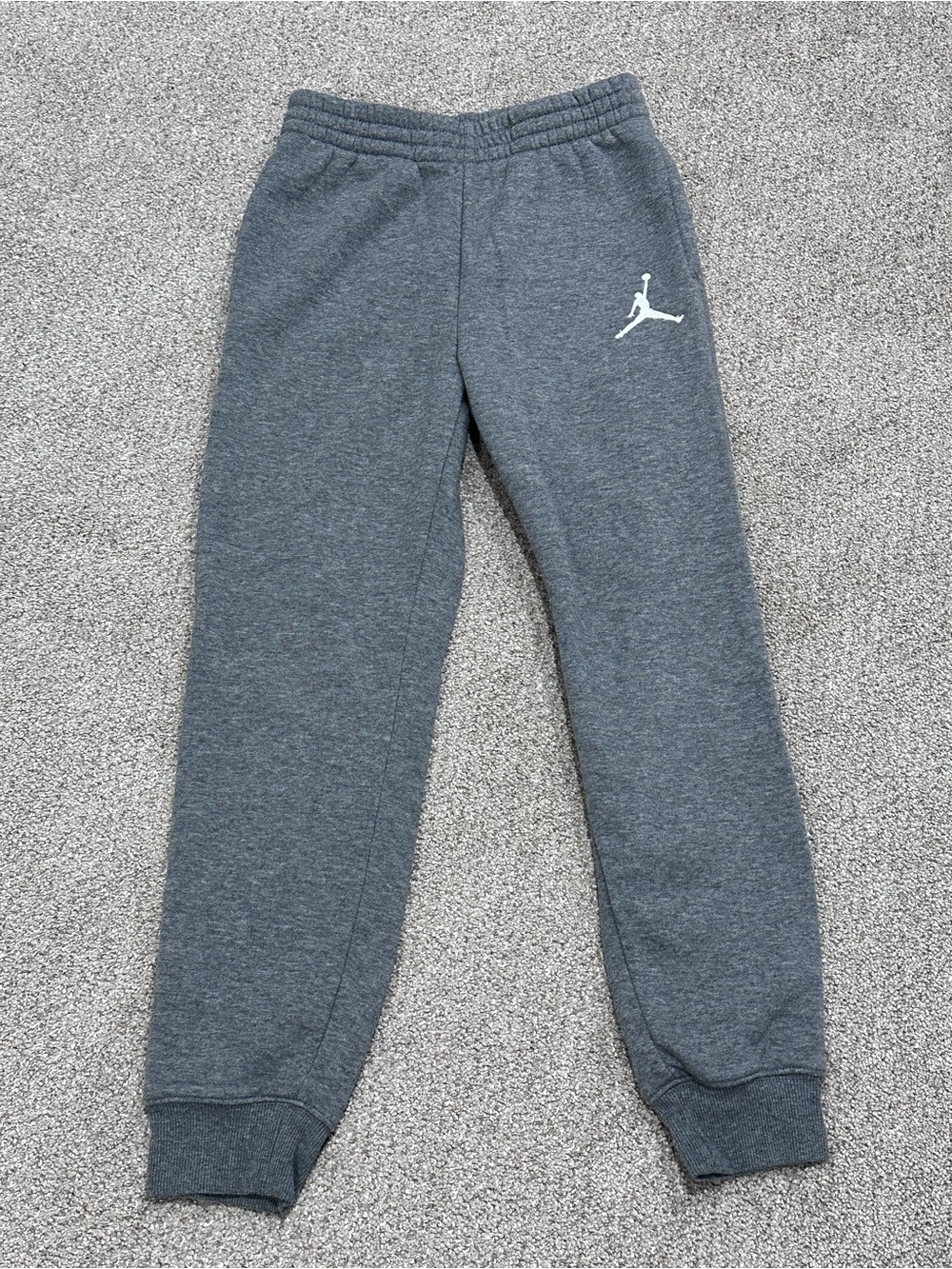 Jordan Boys Gray Fleece Jogger Sweatpants